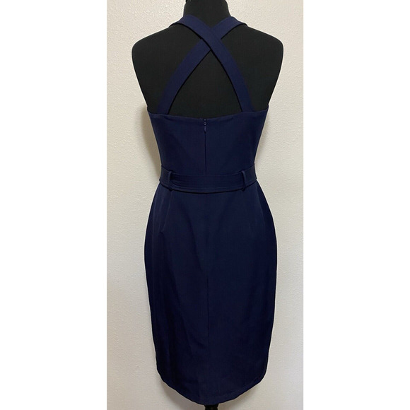 Adelyn Rae SunDress Womens M Medium Navy Cross Back Classic Tailored Fit Dress - Picture 3 of 16